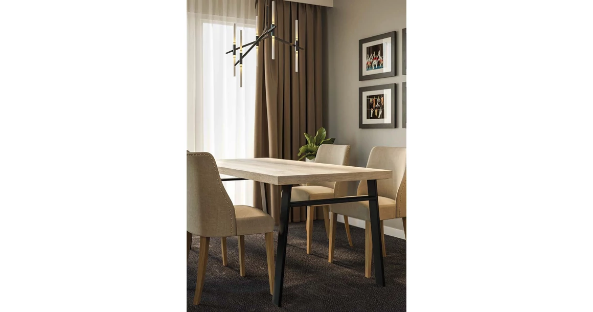 Kép 2/3 - Asztalláb fém INDUSTRIA-H20,  710mm, fekete Stolmet