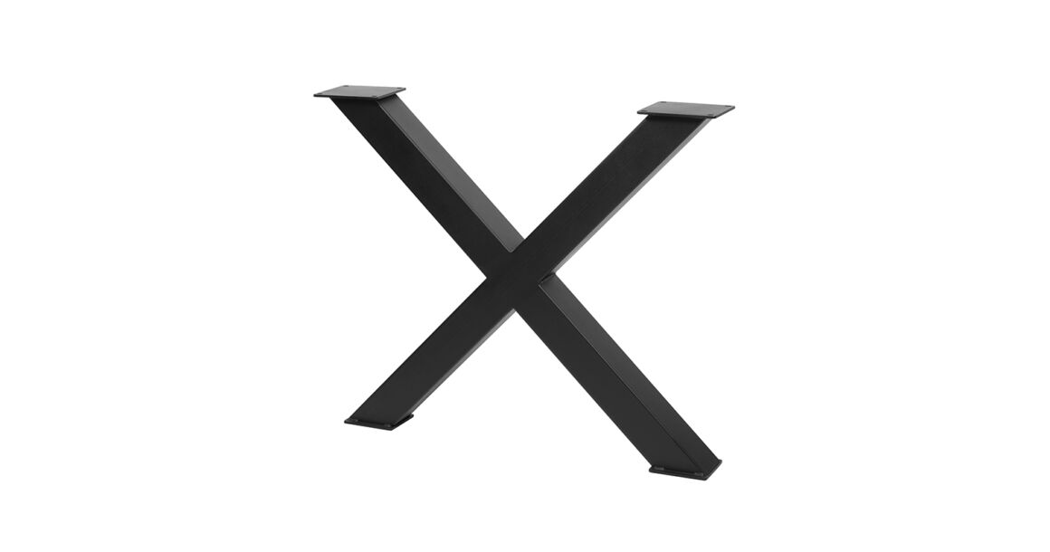 Kép 1/2 - Asztalláb fém INDUSTRIA-X80,  710mm, fekete