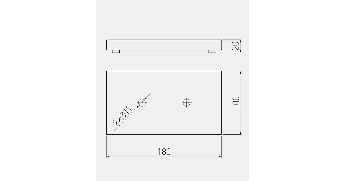 Kép 2/2 - Bútorláb fém, MDN-926,  20mm, króm