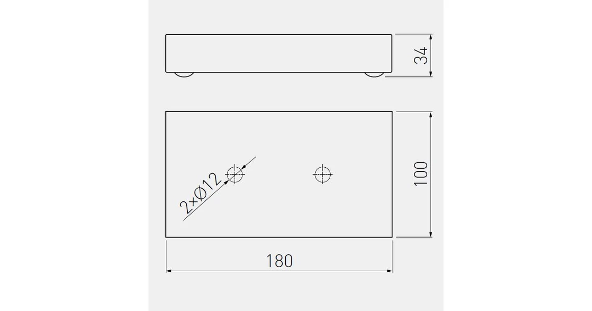 Kép 2/2 - Bútorláb fém, MDN-927,  34mm, króm