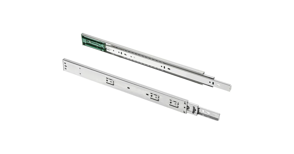 Kép 1/2 - Golyós fióksín, teljes kihúzású, PUSH OPEN, h=45 mm, 300 mm, 25kg