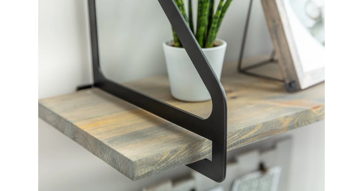 Kép 2/6 - Polctartó konzol INGRID, 36 x 23 cm, matt fekete