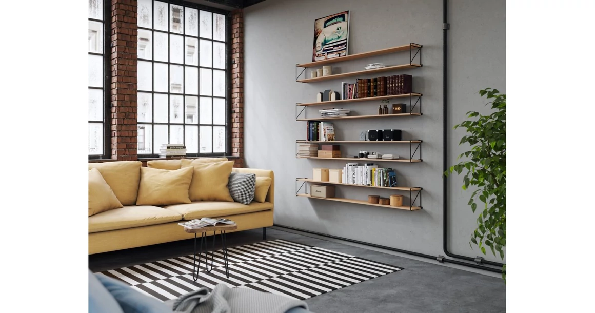 Kép 2/8 - Polctartó konzol ROD, 21 x 17 cm, matt fekete