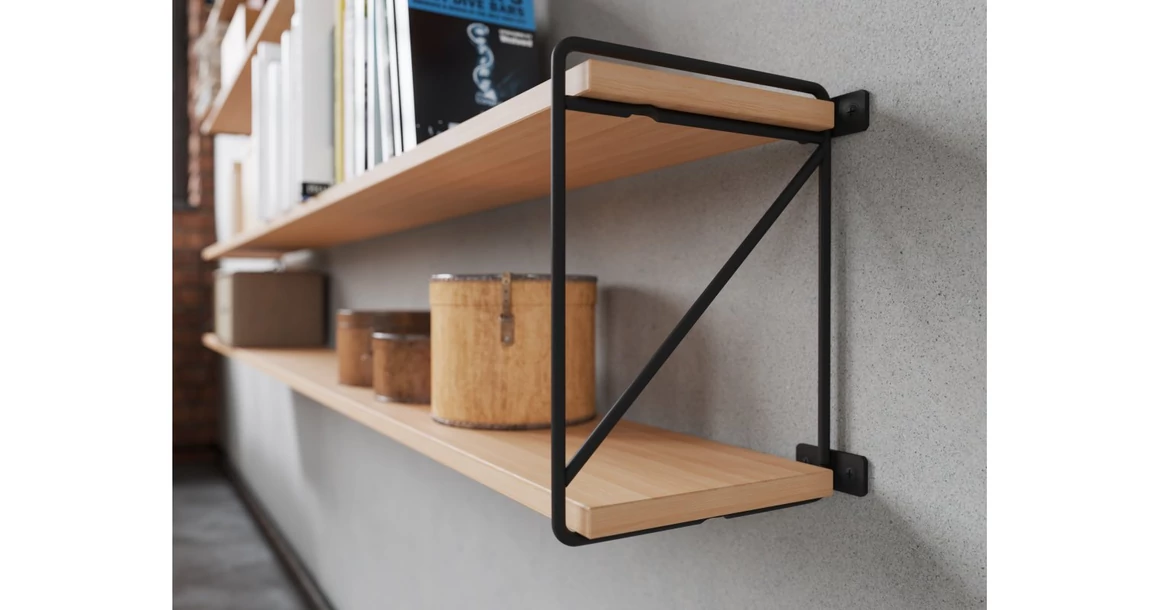 Kép 5/8 - Polctartó konzol ROD, 21 x 17 cm, matt fekete