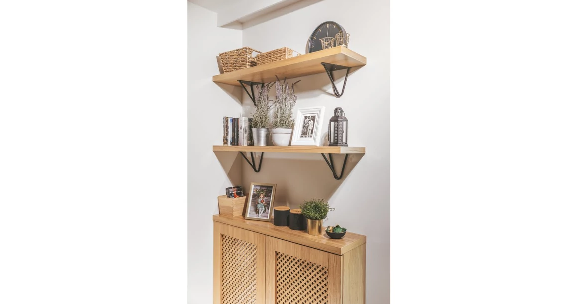 Kép 2/8 - Polctartó konzol WIRE, 18 x 16 cm, matt fekete