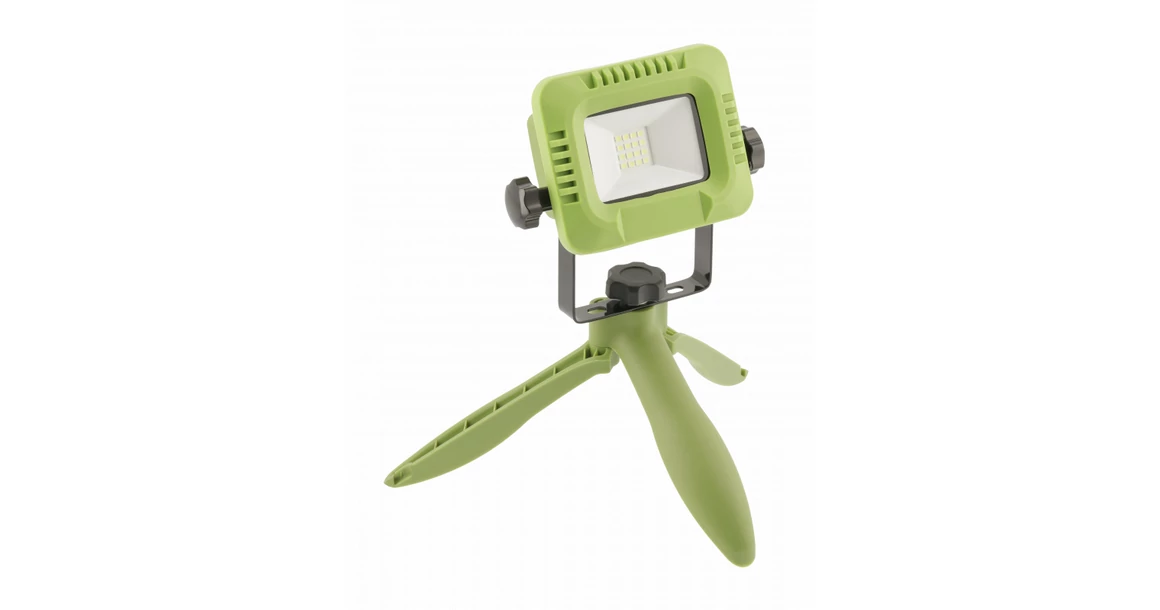 Kép 1/6 - LED reflektor akumulátorral ALLEDO 20W, 1600lm, AC220-240V, 50/60 Hz, PF>0,5, RA>80, IP54, 120°, 6400K, zöld