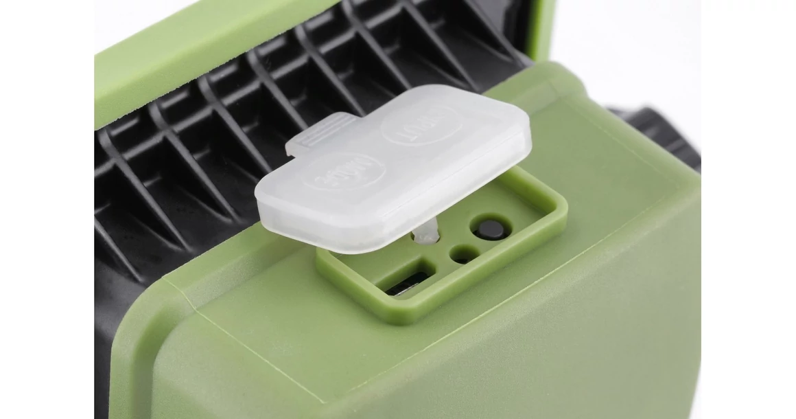 Kép 3/6 - LED reflektor akumulátorral ALLEDO 20W, 1600lm, AC220-240V, 50/60 Hz, PF>0,5, RA>80, IP54, 120°, 6400K, zöld