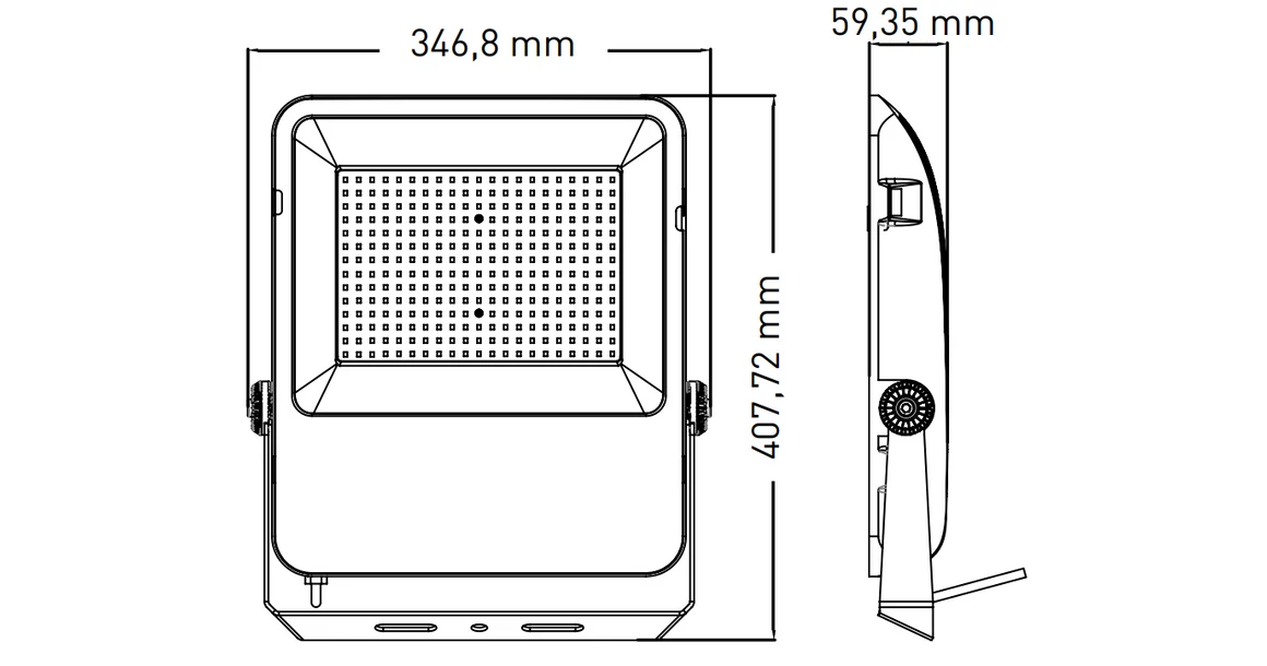 Kép 10/10 - DAYTONA LED reflektor, 200W, 24000lm, 4000K, AC180-250V, 50/60 Hz, PF>0.9, IP65, 110°