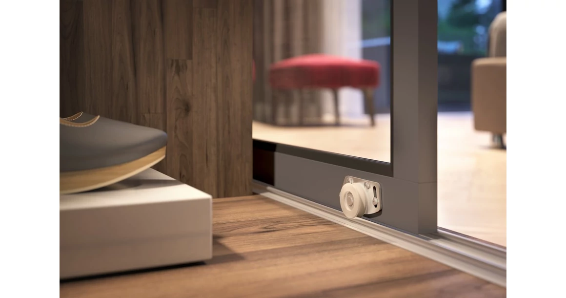 Kép 3/3 - Tolóajtó görgő szett MITO PLUS, (2 alsó görgő, 2 felső görgő, 1 stopper, csavarok)