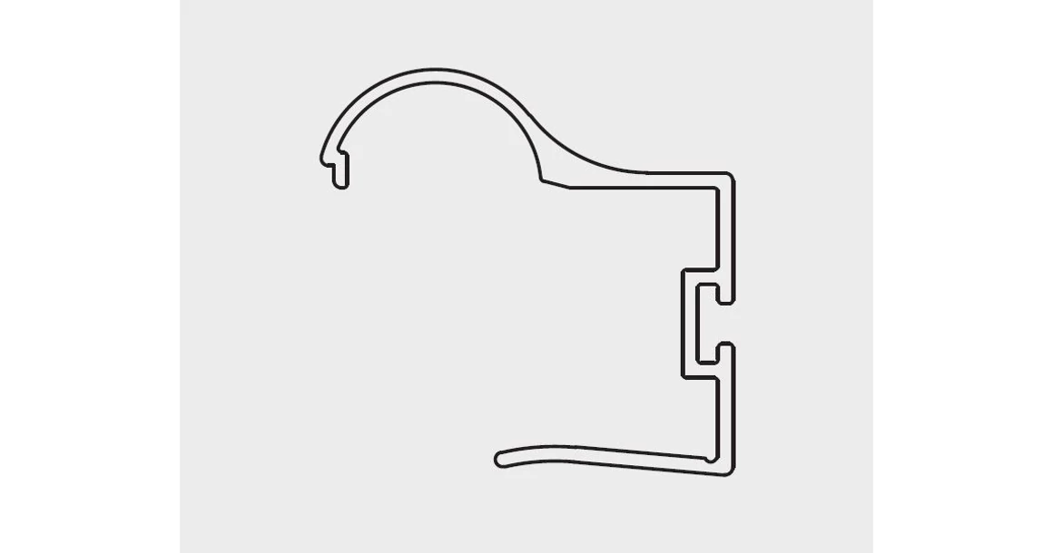 Kép 2/3 - Tolóajtó fogantyú profil ERGO, 18mm, 2,7fm, Alu elox