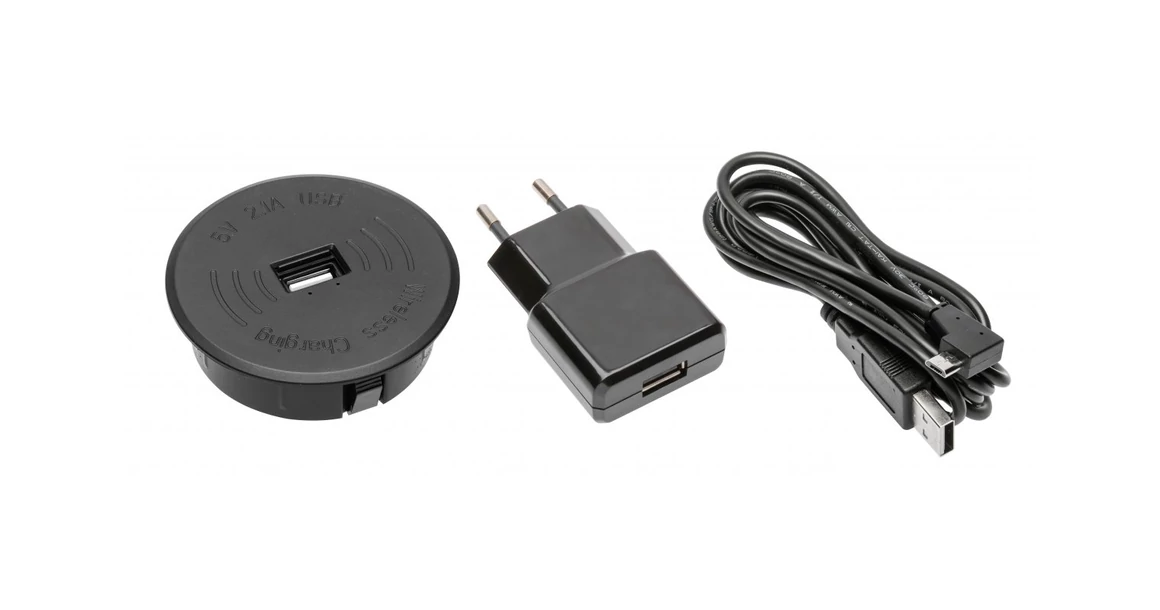 Kép 1/3 - Vezeték nélküli töltő süllyesztett tápegység bemenettel 220-240V AC/kimenet 5V DC, max. 0,5W, Ip20, USD max. 2,1 W,