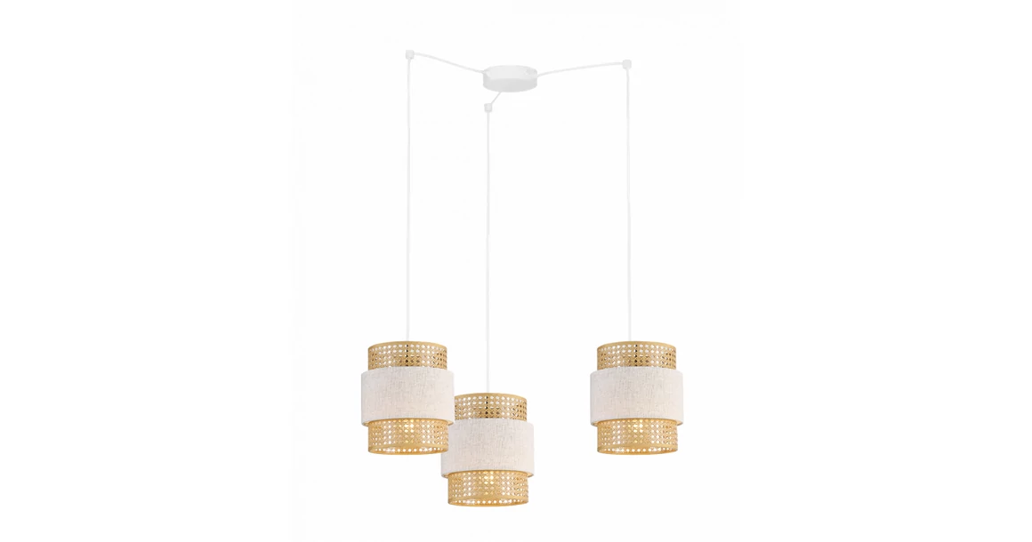 Kép 1/7 - Lámpa Fali lámpatest ABRA 2, 6151, AC220-240V, 50/60Hz, 3*E27, max.40W, átmérő 20 cm, krém