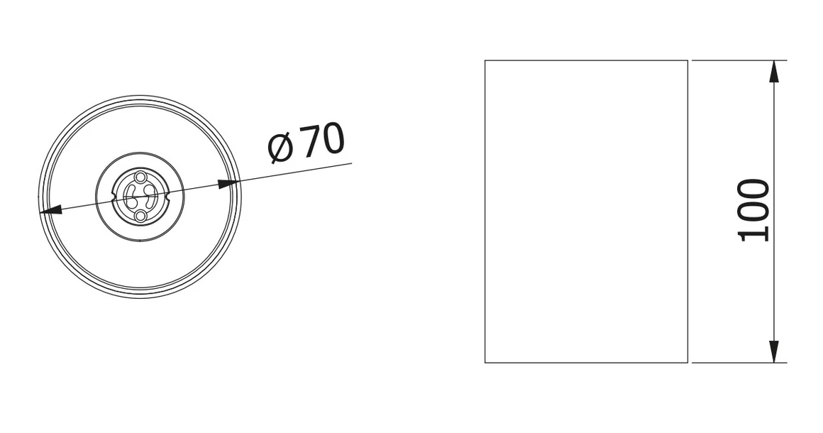 Kép 4/4 - Lámpa Mennyezeti lámpa AERO II, max. 250V, 50/60Hz, 70x100mm, IP20, max. 20W, kör, fehér