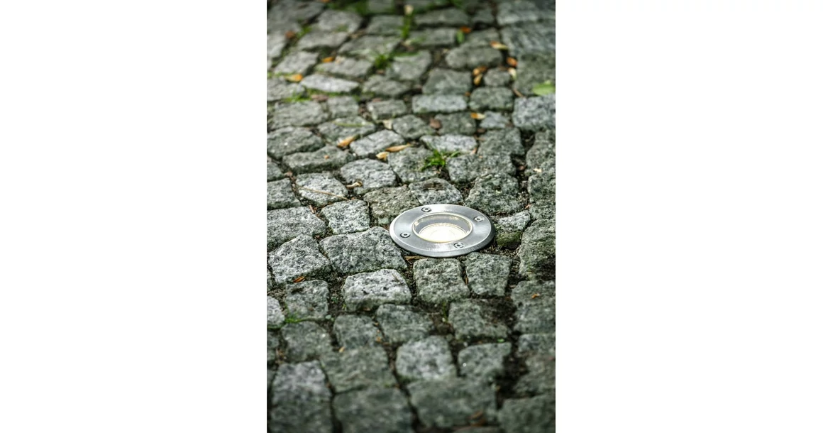 Kép 3/4 - Lámpa Kerti lámpatest ALFA-O-MINI, kör, GU10 (max. 10W), IP67, AC220-240V, 50/60Hz, inox