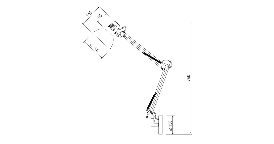Kép 2/2 - Lámpa Fali lámpatest ARTEMIA+ kapcsolóval, 2157, AC220-240V, 50/60Hz, 1*E27, max.40W, IP20, egyes, szürke