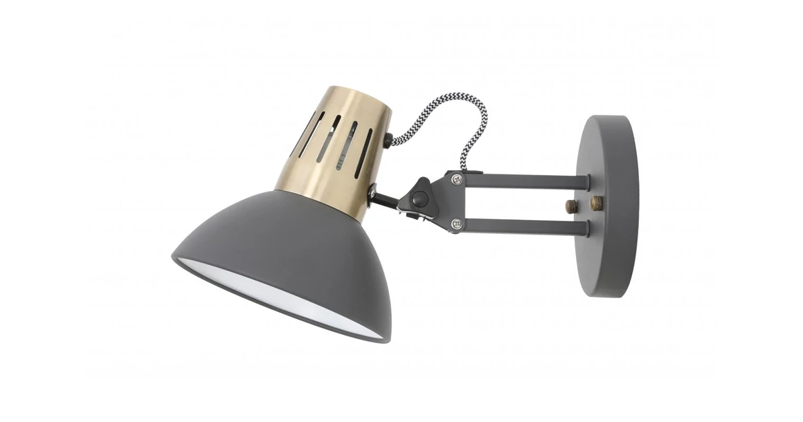 Kép 1/3 - Lámpa Fali lámpatest ARTEMIA, 2195, AC220-240V, 50/60Hz, 1*E27, max.40W, IP20, Átmérő 16,3cm, egyes, fekete