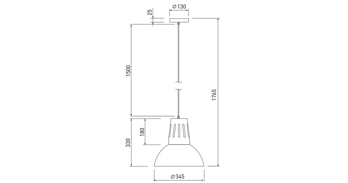 Kép 3/3 - Lámpa Mennyezeti lámpatest ARTEMIA L, 2447, AC220-240V, 50/60Hz, 1*E27, max.40W, IP20, 34,5cm, egyes, szürke