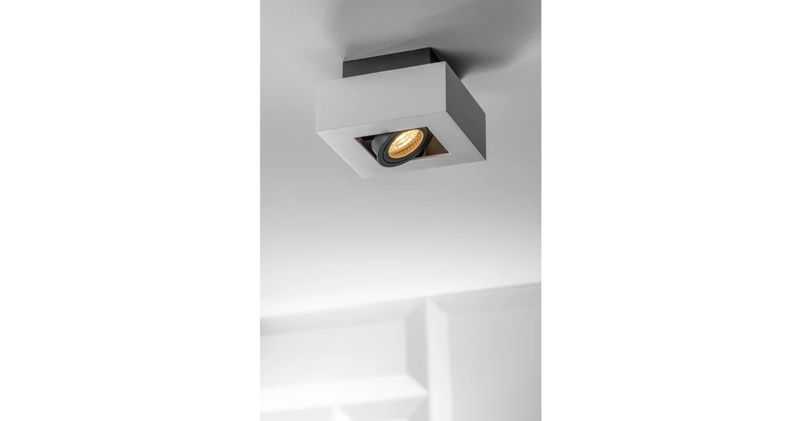 Kép 2/3 - Lámpa Mennyezeti lámpatest ASTER, AC220-240V, 50/60 HZ, GU10, MAX.20W, IP20, alumínium, egy, fehér