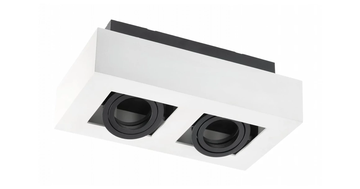 Kép 1/4 - Lámpa Mennyezeti lámpatest ASTER, AC220-240V, 50/60 Hz, GU10, max.50W, IP20, alumínium, dupla, fehér