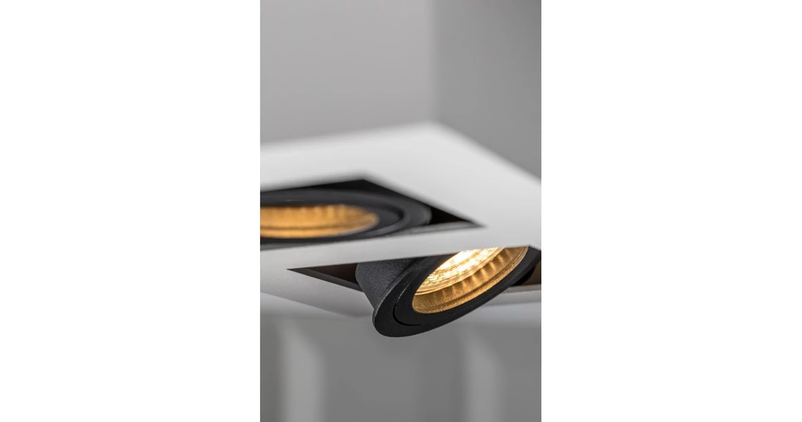 Kép 3/4 - Lámpa Mennyezeti lámpatest ASTER, AC220-240V, 50/60 Hz, GU10, max.50W, IP20, alumínium, dupla, fehér