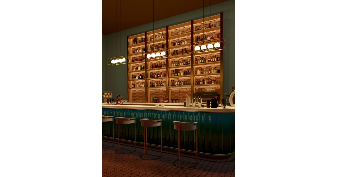 Kép 3/4 - Lámpa Mennyezetilámpa AVELIN 3,2287, AC220-240V,50/60Hz,4*E27, IP20,80CMX20CMX20CM, tripla,  arany