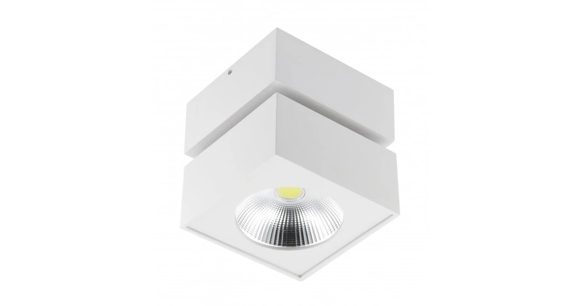 Kép 1/4 - Lámpa Mennyezeti BIANCO 15W 1500lm, AC220-240V, 50/60 Hz, PF>0,5, Ra≥80, IP20, IK06, 36°, 4000K, kocka, fehér
