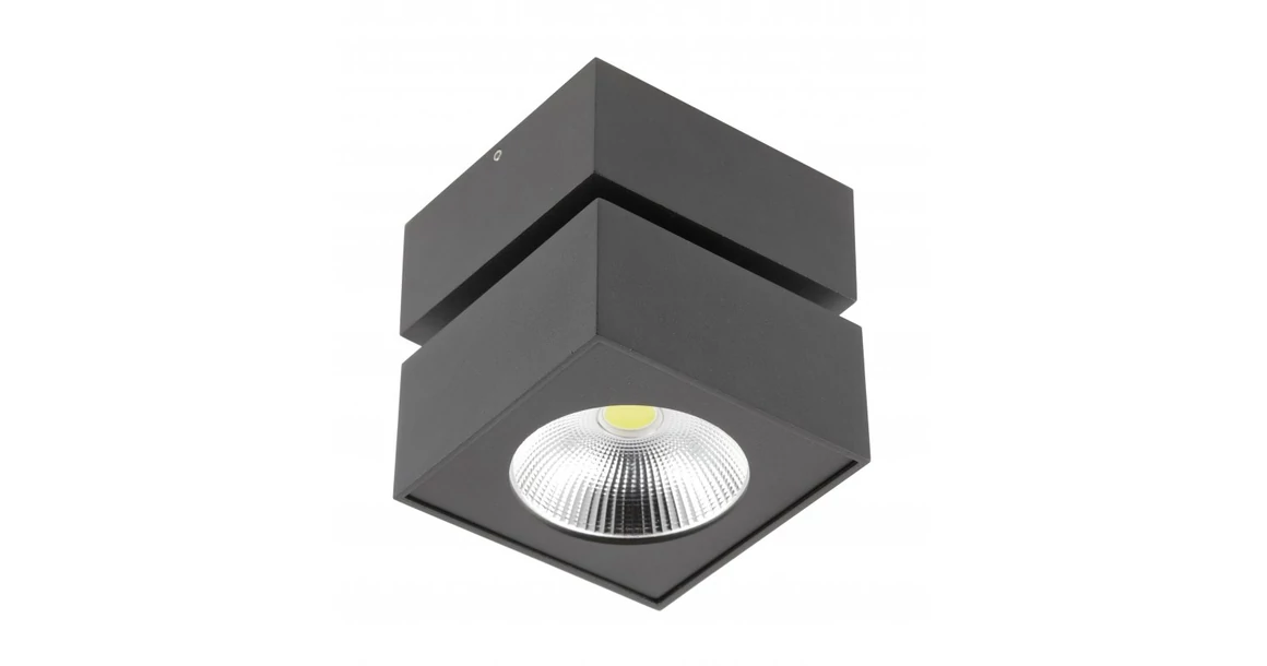 Kép 1/3 - Lámpa Mennyezeti BIANCO 15W 1500lm, AC220-240V, 50/60 Hz, PF>0,5, Ra≥80, IP20, IK06, 36°, 4000K, kocka, fekete
