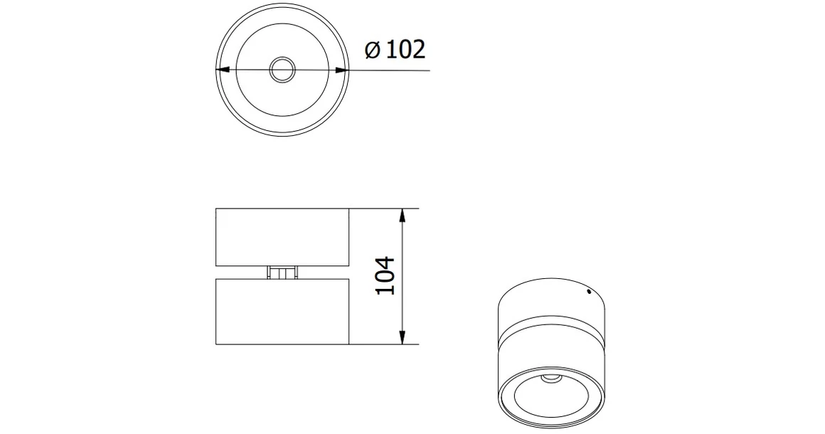Kép 3/3 - Lámpa Mennyezeti BIANCO 15W 1500lm, AC220-240V, 50/60 Hz, PF>0,5, Ra≥80, IP20, IK06, 36°, 4000K, kör, fehér