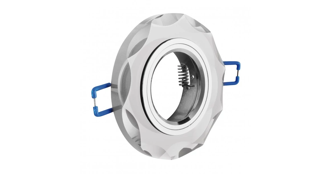 Kép 1/3 - Lámpa Mennyezeti lámpatest BRILLANTE, üveg, fehér kristály, kör