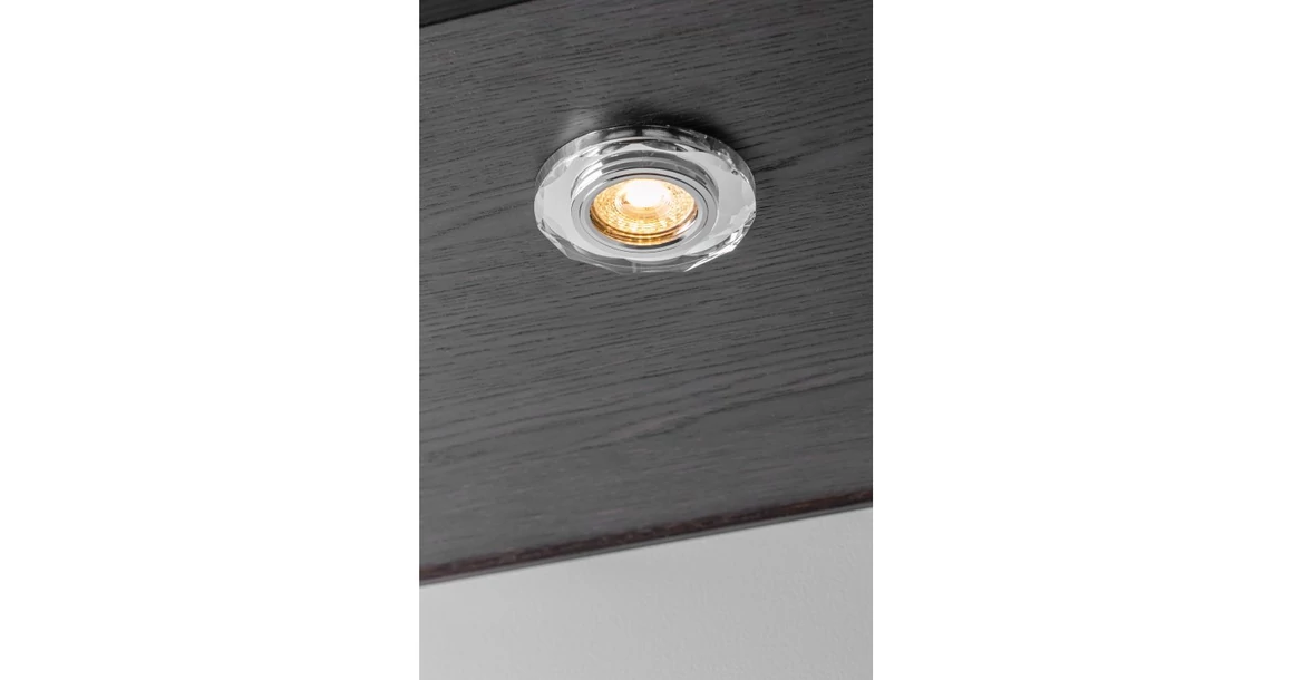 Kép 2/3 - Lámpa Mennyezeti lámpatest BRILLANTE, üveg, fehér kristály, kör