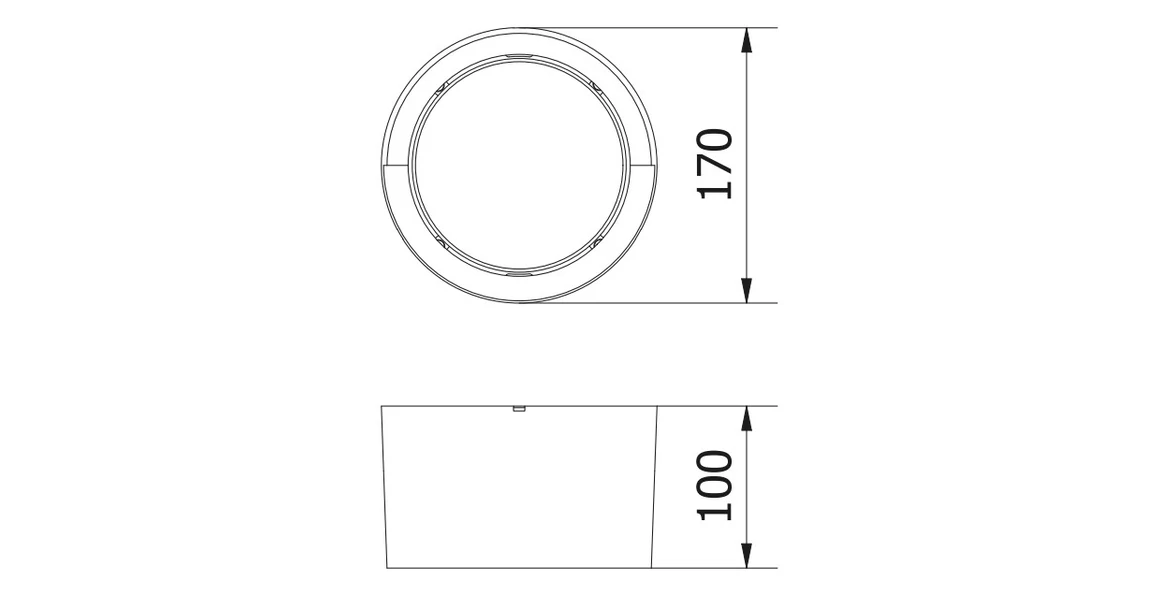 Kép 5/5 - Lámpa Fali lámpa CANTI 12W, 1000lm, AC220-240V,50/60Hz, IP65, 4000K, kör