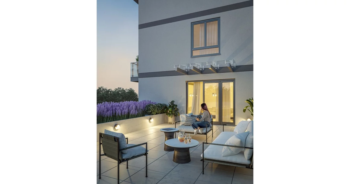 Kép 2/5 - Lámpa Fali lámpa CANTI 12W, 1000lm, AC220-240V,50/60Hz, IP65, 4000K, kör