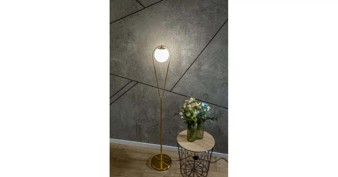 Kép 4/5 - Lámpa Állólámpa CIKLOP F, 9737, AC220-240V, 50/60Hz, 1*E27, IP20, átmérő 25cm, egyes, arany