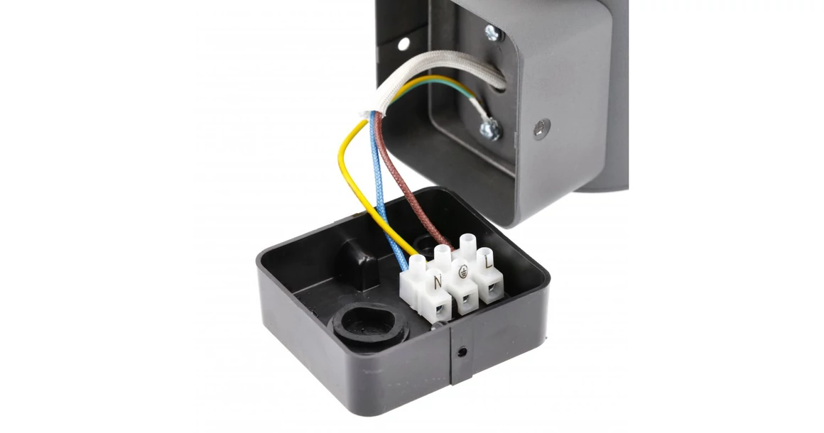 Kép 5/6 - Lámpa Kerti lámpatest CORTA-AU,E27,MAX.25W,IP44,AC220-240V,50-60Hz, falra szerelhető, grafit