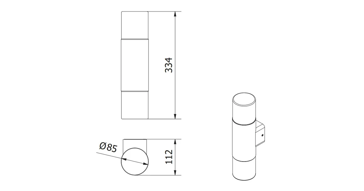 Kép 8/8 - Lámpa Kerti lámpatest CORTA-AUD,2xE27,2xMAX.25W,IP44,AC220-240V,50-60Hz,falra szerelhető fel/le, grafit