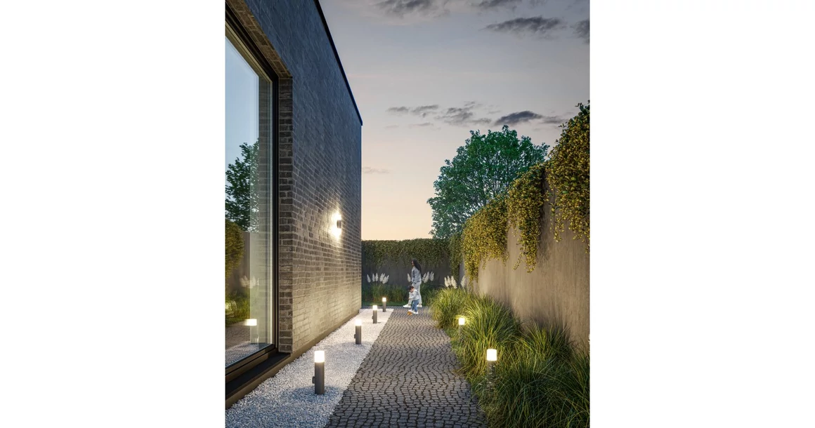 Kép 2/7 - Lámpa Kerti lámpatest CORTA-P 40, E27, MAX.25W, IP44, AC220-240V, 50-60Hz, plug max. 3000W, rúd, grafit