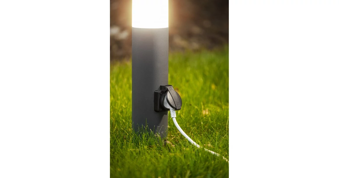 Kép 6/7 - Lámpa Kerti lámpatest CORTA-P 40, E27, MAX.25W, IP44, AC220-240V, 50-60Hz, plug max. 3000W, rúd, grafit