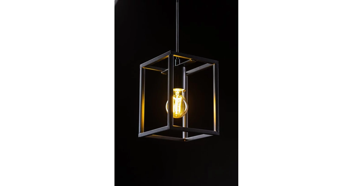 Kép 3/4 - Lámpa Mennyezeti lámpatest DIU, 3598, AC220-240V, 50/60Hz, 1*E27, IP20, 15CMX15XMX20CM, egyes, fekete