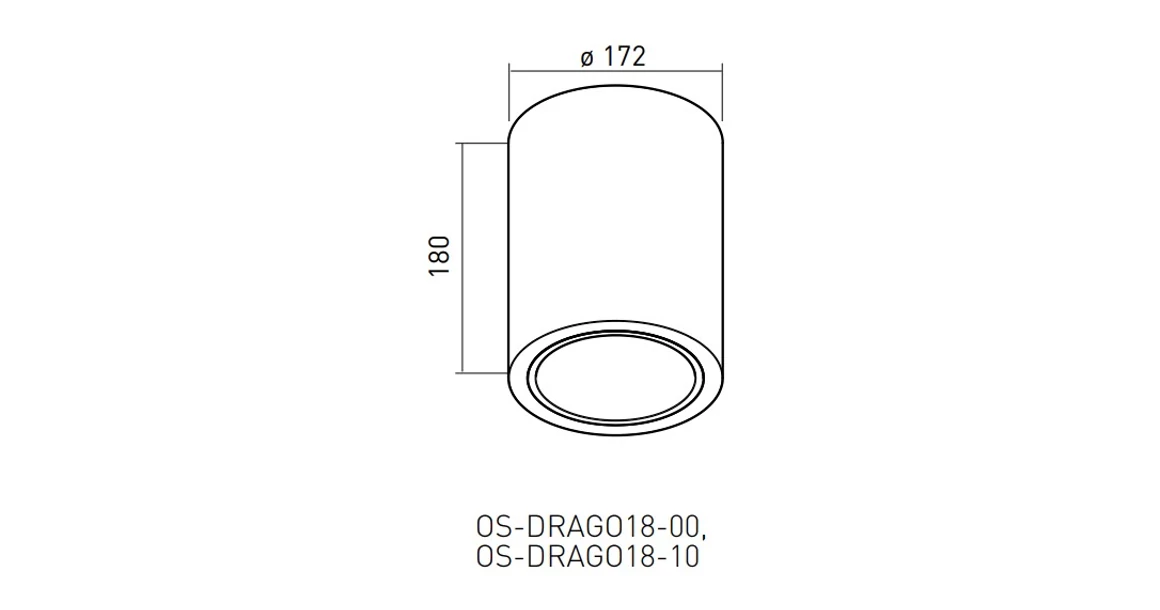 Kép 6/6 - Lámpa Mennyezeti lámpatest DRAGO, max 60W, E27, AC220-240V, 50-60Hz, IP20, 172x180 mm, szürke