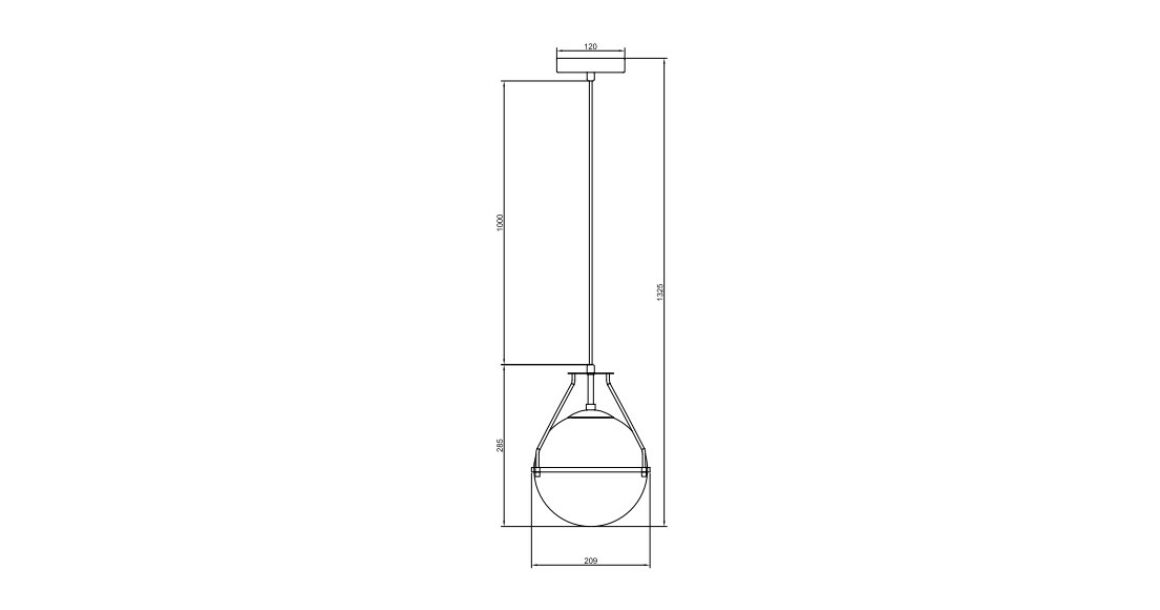 Kép 3/3 - Lámpa Mennyezeti lámpatest DROP 2 , 6984, AC220-240V, 50/60Hz, 1*E27, max.25W, átmérő 21 cm, fekete