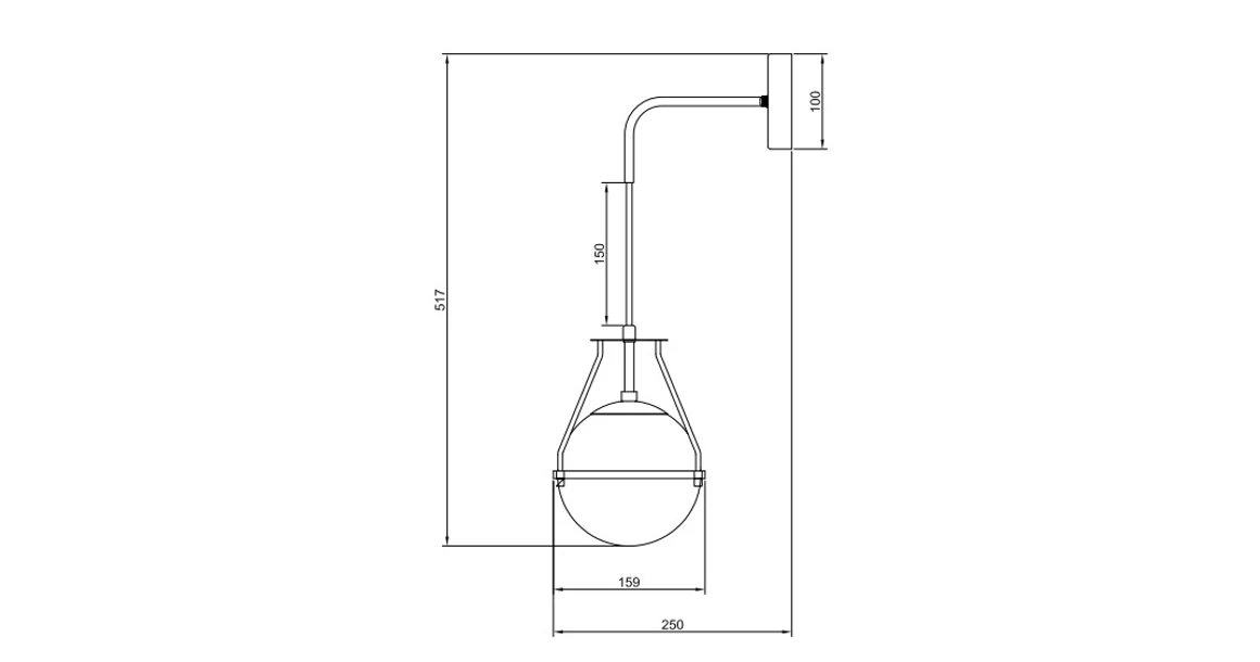 Kép 3/3 - Lámpa Mennyezeti lámpatest DROP 4, 7110, AC220-240V, 50/60Hz, 1*E14, max.25W, arany