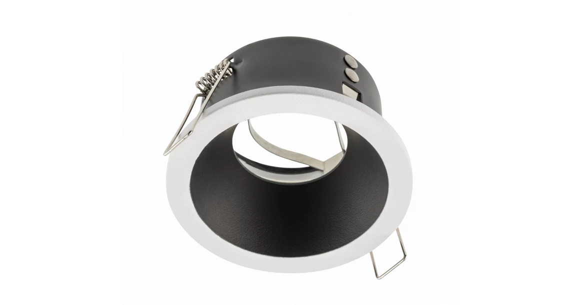 Kép 1/4 - Lámpa Mennyezeti lámpatest ELVA, IP54, Ø85x45mm,kör, fehér/fekete