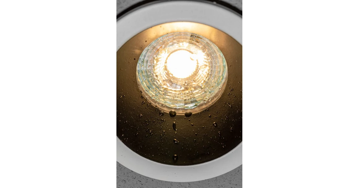 Kép 3/4 - Lámpa Mennyezeti lámpatest ELVA, IP54, Ø85x45mm,kör, fehér/fekete