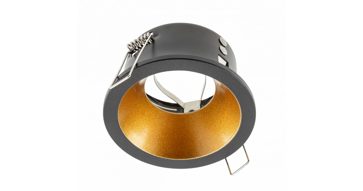 Kép 1/4 - Lámpa Mennyezeti lámpatest ELVA, IP54, Ø85x45mm,kör, fekete/réz