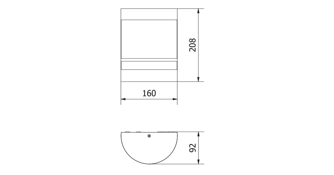 Kép 3/3 - Lámpa Mennyezeti lámpatest ESO,  E27, MAX. 11W, IP54, AC220-240V, 50/60Hz, fekete, betű- és számkészlet tartalmazza