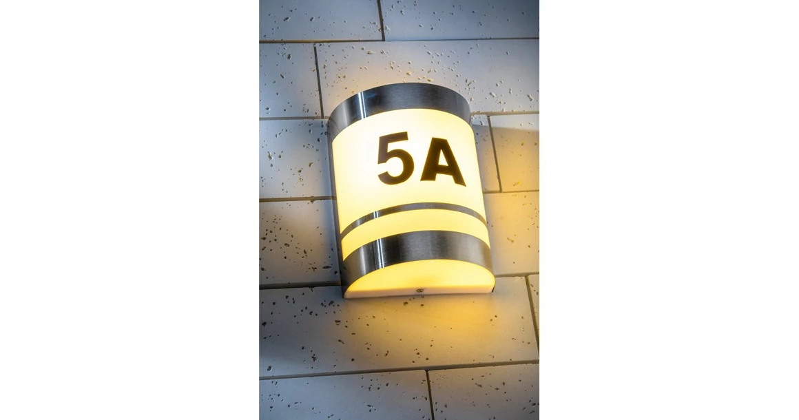 Kép 3/5 - Lámpa Mennyezeti lámpatest ESO,  E27, MAX. 11W, IP54, AC220-240V, 50/60Hz, inox, betű- és számkészlet tartalmazza