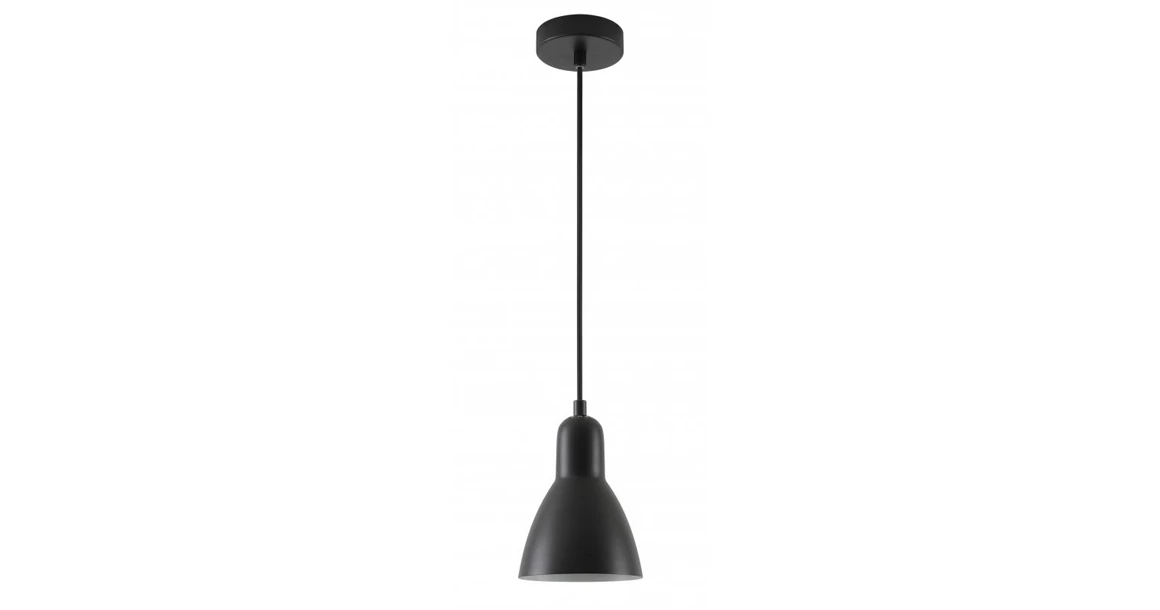 Kép 1/2 - Lámpa Mennyezeti lámpatest Etore L, 2072, AC220-240V, 50/60Hz, 1*E27, max.25W, IP20, egyes, fekete