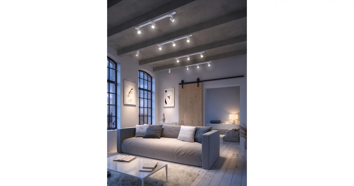 Kép 2/4 - Lámpa Mennyezeti lámpatest FARGO 2, aluminium,, 70x166mm, IP20, max 20W, kör, fehér