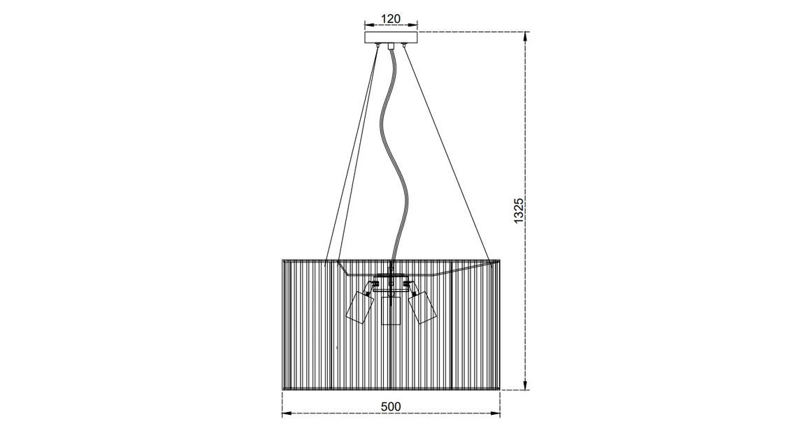 Kép 3/3 - Lámpa Mennyezeti lámpatest FORESTO 2, 5772, AC220-240V, 50/60Hz, 3*E27, max.40W, átmérő 50 cm, fekete