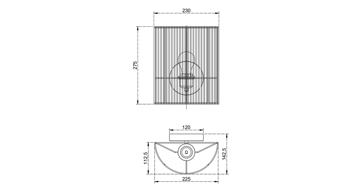 Kép 5/5 - Lámpa Fali lámpatest  FORESTO 3, 6144, AC220-240V, 50/60Hz, 1*E27, max.40W, fekete